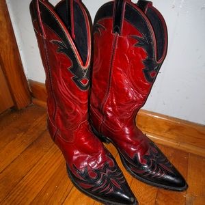 RED BLACK CODE WEDT COWBOY BOOTS